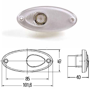 Pos.lykta 12 V Vit