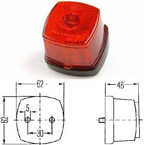Baklykta med reflex 62x62